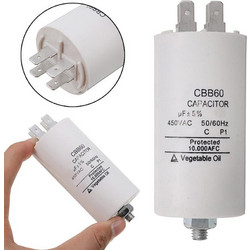 CBB60-50 Πυκνωτής AC μονίμου λειτουργίας FASTON 50uf/450VAC