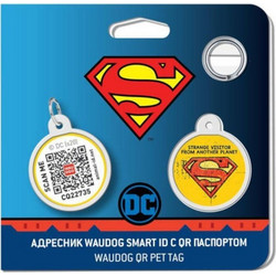 WauDog Superman Vintage Ταυτότητα με QR Code 25mm