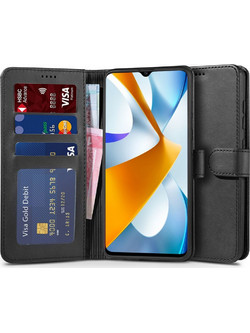 Θήκη Book Style με Βάση Στήριξης για Xiaomi POCO C40 - Μαύρο