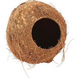 Θήκη - Φωλιά Καρύδα για κλουβιά τρωκτικών happy pet Nature first Coconut Hut 12cm