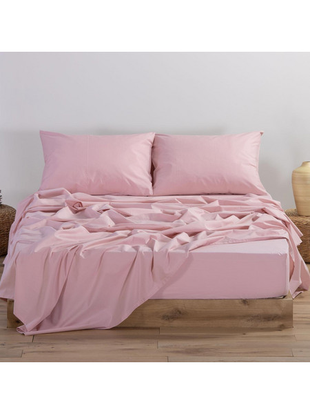 Nef-Nef Σεντόνι Υπέρδιπλο Βαμβακερό 240x270 Basic 1011 Pink