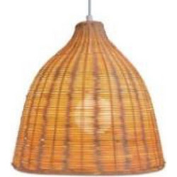 Timber Destyle Boho Κρεμαστό Φωτιστικό Οροφής Καμπάνα Μονόφωτο E27 Καφέ SX-8122