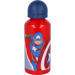 AriaTrade Avengers Comic Heroes Παιδικό Μπουκάλι Αλουμινίου Κόκκινο 400ml