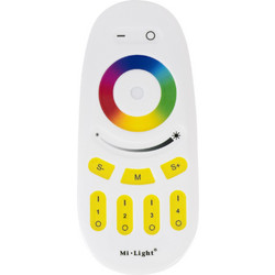 GLOBOSTAR(R) 71409 MiBOXER FUT096 SPECTRUM RGBW Ασύρματο Χειριστήριο Αφής 4 Ζωνών 4CH DC 3V 2xAAA Μπαταρίες IP20 - RF 2.4GHz + Εμβέλεια 30m - Λευκό - M12xΠ5.3xΥ2.1cm