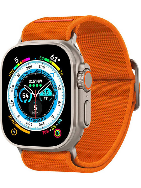 Spigen Lite Fit Ultra Λουράκι Υφασμάτινο Orange (Apple Watch 42 / 44 / 45 / 49mm)