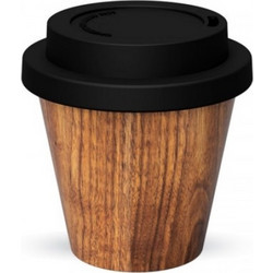 iDrink Ποτήρι Καφέ Bamboo με Καπάκι Mini Wood 90ml ID5107