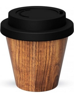 iDrink Ποτήρι Καφέ Bamboo με Καπάκι Mini Wood 90ml ID5107