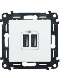 LEGRAND Valena Life Πρίζα 2XUSB Φόρτισης 1500mA χωνευτή Λευκό- white 753112