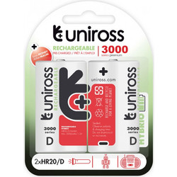 Uniross Hybrio Rechargeable C 3000mAh 2τμχ