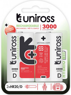 Uniross Hybrio Rechargeable C 3000mAh 2τμχ