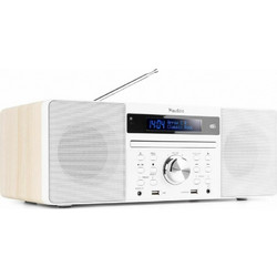Audizio Prato Ηχοσύστημα Hi-Fi 2.0 60W με CD / Digital Media Player και Bluetooth Brown / White