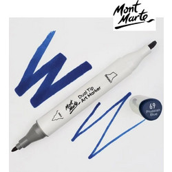 Mont Marte Art Marker Dual Tip B3 Prussian Blue No69 - Μαρκαδόρος Ζωγραφικής No 62 Μπλε MGRD0027_01
