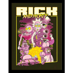 Rick and Morty (80s Action Movie) Wooden Framed Print (30x40) - FP12149P