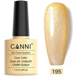 Canni 195 Sparkling Champagne Glitter Ημιμόνιμο Βερνίκι Νυχιών 7.3ml