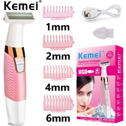 Kemei KM-1900 Ξυριστική Μηχανή Προσώπου και Σώματος Επαναφορτιζόμενη Αδιάβροχη