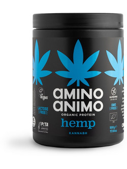 Amino Animo Organic Hemp Φυτική Πρωτεΐνη Χωρίς Λακτόζη & Γλουτένη 500gr