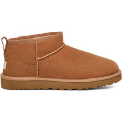 UGG Classic Ultra Mini Ανδρικά Chelsea Μποτάκια Δερμάτινα Ταμπά με Γούνα 1137391-CHE