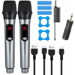 Andowl Q-MIC001 Σετ 2 Ασύρματα Μικρόφωνα Χειρός