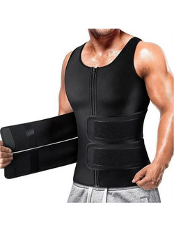 Hot Shapers NY-59 Ανδρικό Γιλέκο Αδυνατίσματος με Ζώνη Εφίδρωσης Neoprene 197843