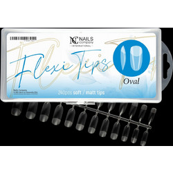 NC NAILS FLEXI TIPS OVAL 240ΤΕΜ SOFT/MATT TIPS ΔΙΑΦΑΝΑ