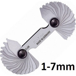 Μετρητής ακτίνας 1-7mm Γερμανίας Vtools VT0107