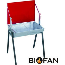 Biofan Γαλβανιζέ Ψησταριά Κάρβουνου με Σούβλα Επιφάνειας 50x37cm 10491