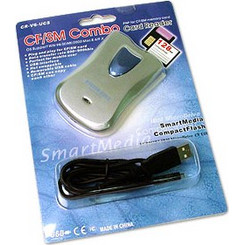 USB CompactFlash/SmartMedia External Card Reader for PC/MAC Retail CR-V6-UCS