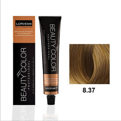 Lorvenn Beauty Color 8.37 Ξανθό Ανοιχτό Ντορέ Ακαζού Μόνιμη Βαφή Μαλλιών 70ml