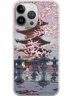 Θήκη Ukiyo-e - Cherry Blossom iPhone 13 Pro Max Flexible TPU (Διάφανη Σιλικόνη)
