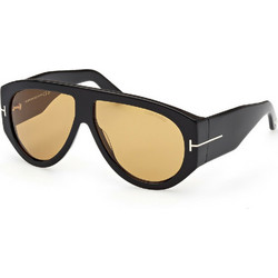 Tom Ford FT1044 01E Γυαλιά Ηλίου Aviator Κοκάλινα Μαύρα με Πορτοκαλί Polarized Φακό