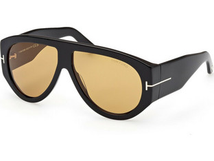 Tom Ford FT1044 01E Γυαλιά Ηλίου Aviator Κοκάλινα Μαύρα με Πορτοκαλί Polarized Φακό