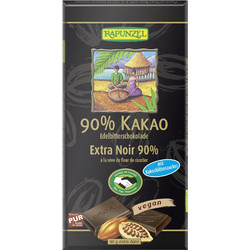 Σοκολάτα Μαύρη 90% Κακάο με Ζάχαρη Καρύδας Vegan 80g Rapunzel ΒΙΟ