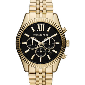 Michael Kors Lexington Ανδρικό Ρολόι Χρονογράφος με Χρυσό Μεταλλικό Μπρασελέ MK8286 Michael Kors Lexington Ανδρικό Ρολόι Χρονογράφος με Χρυσό Μεταλλικό Μπρασελέ MK8286