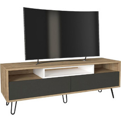 ArteLibre Έπιπλο Τηλεόρασης Ξύλινο Γκρι Μ140xΠ40xΥ48cm Marathi 14410209
