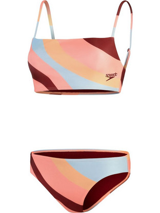 Speedo Printed Adjustable Thinstrap Αθλητικό Γυναικείο Μαγιό Bikini Set Πολύχρωμο 8003083-14497