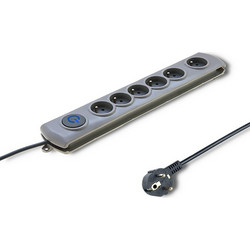 Qoltec Surge protector Quick Switch 6 socket 3m gray