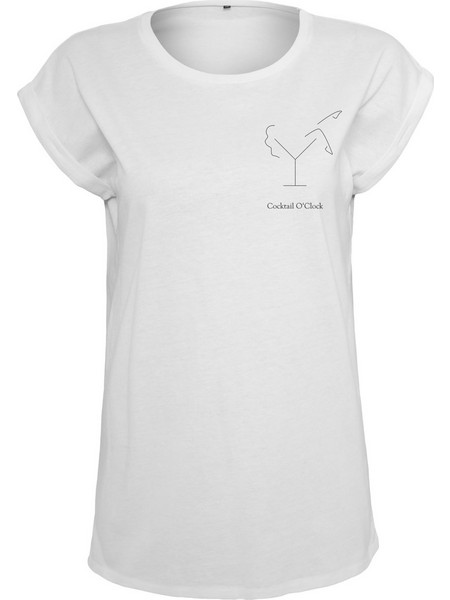 Ladies Cocktail O'Clock Tee white