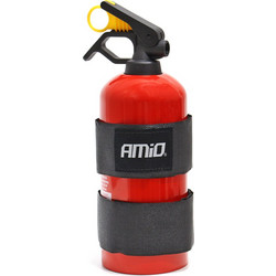 AMiO - Ιμάντες με Διάσταση 59 x 5 cm και Velcro Αυτοκόλλητα με Διάσταση 10 x 5 cm σε Μαύρο Χρώμα για Στήριξη Πυροσβεστήρα - 2