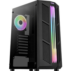Aerocool Prime ARGB v2 Black Gaming Midi Tower Κουτί Υπολογιστή RGB με Πλαϊνό Παράθυρο
