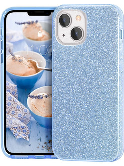 Θήκη iPhone 13 Forcell Glitter Shine Cover Hard Case -Γαλάζιο