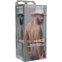 Doc Johnson Man Squeeze Chad Ass Vanilla Pocket Anal & Sleeve Αυνανιστήρι με Αναρρόφηση White
