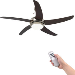 vidaXL 50539 Ανεμιστήρας Οροφής 128cm 115W με Φως & Τηλεχειριστήριο Μαύρος