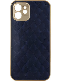 GKK Electroplate Glass Case Apple iPhone 12 Cube Μπλε