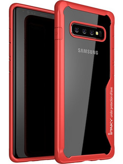 iPaky Survival Case Gel Anti-Fall Cover Samsung Galaxy S10 Κόκκινο