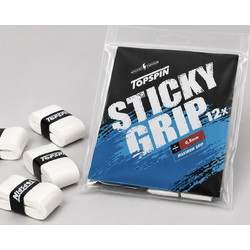 Topspin Sticky Tennis Overgrips - 0.50mm x 12 White