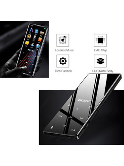 Ruizu D29 MP4 Player 16GB με Οθόνη Αφής 1.8" με Bluetooth & Ραδιόφωνο Μαύρο