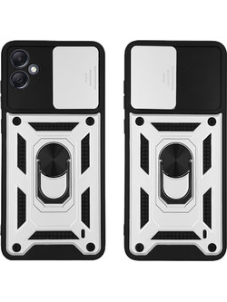 Sonique Ring Armor CamPro Θήκη Samsung Galaxy A05 4G Silver