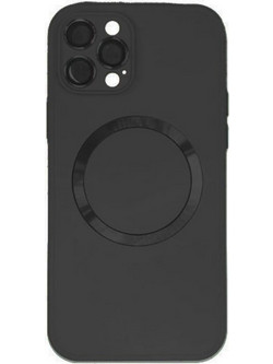 Back Cover Σιλικόνης με MageSafe και Προστασία Κάμερας για iPhone 15 Pro Μαύρο