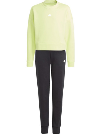 Adidas Παιδικό Σετ Φόρμας Μαύρο Lime IB3370