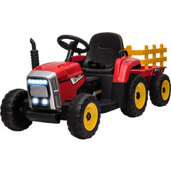HOMCOM Τρακτέρ με Τρέιλερ 12V Red
